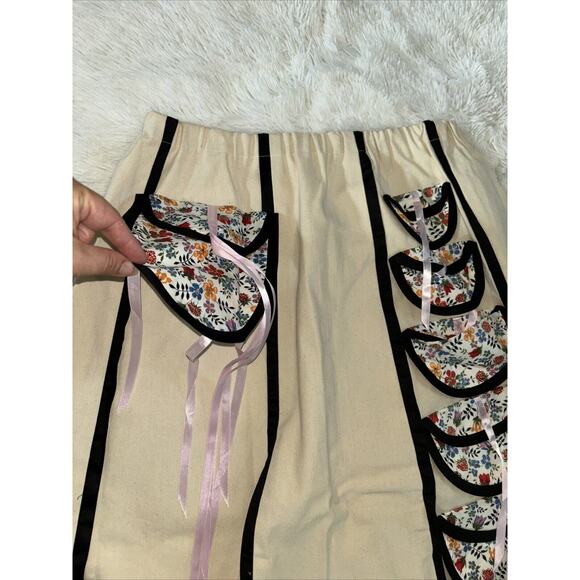 NWOT Sample Behnaz Sarafpour Cotton Canvas Maxi Skirt Size 10 Sample - Picture 4 of 9